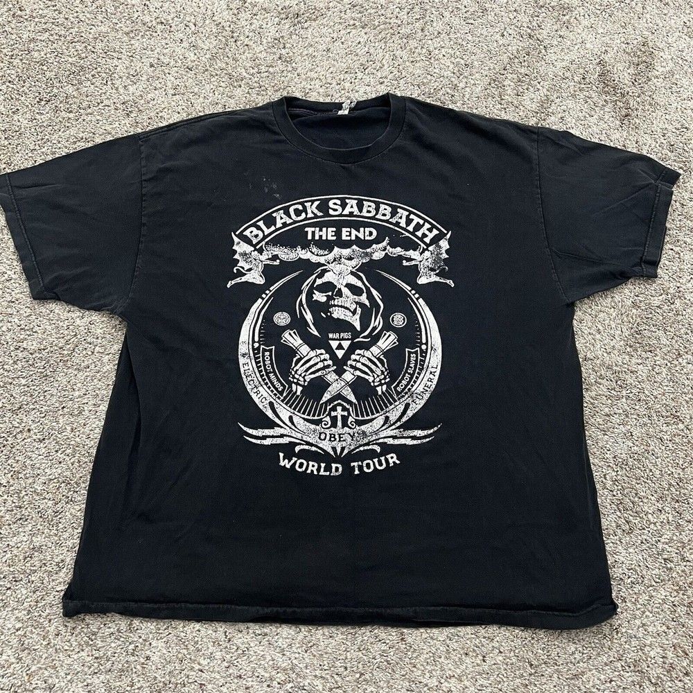 Original 2016 BLACK SABBATH The End Concert Tour T-Shirt Double Sided Size XXL